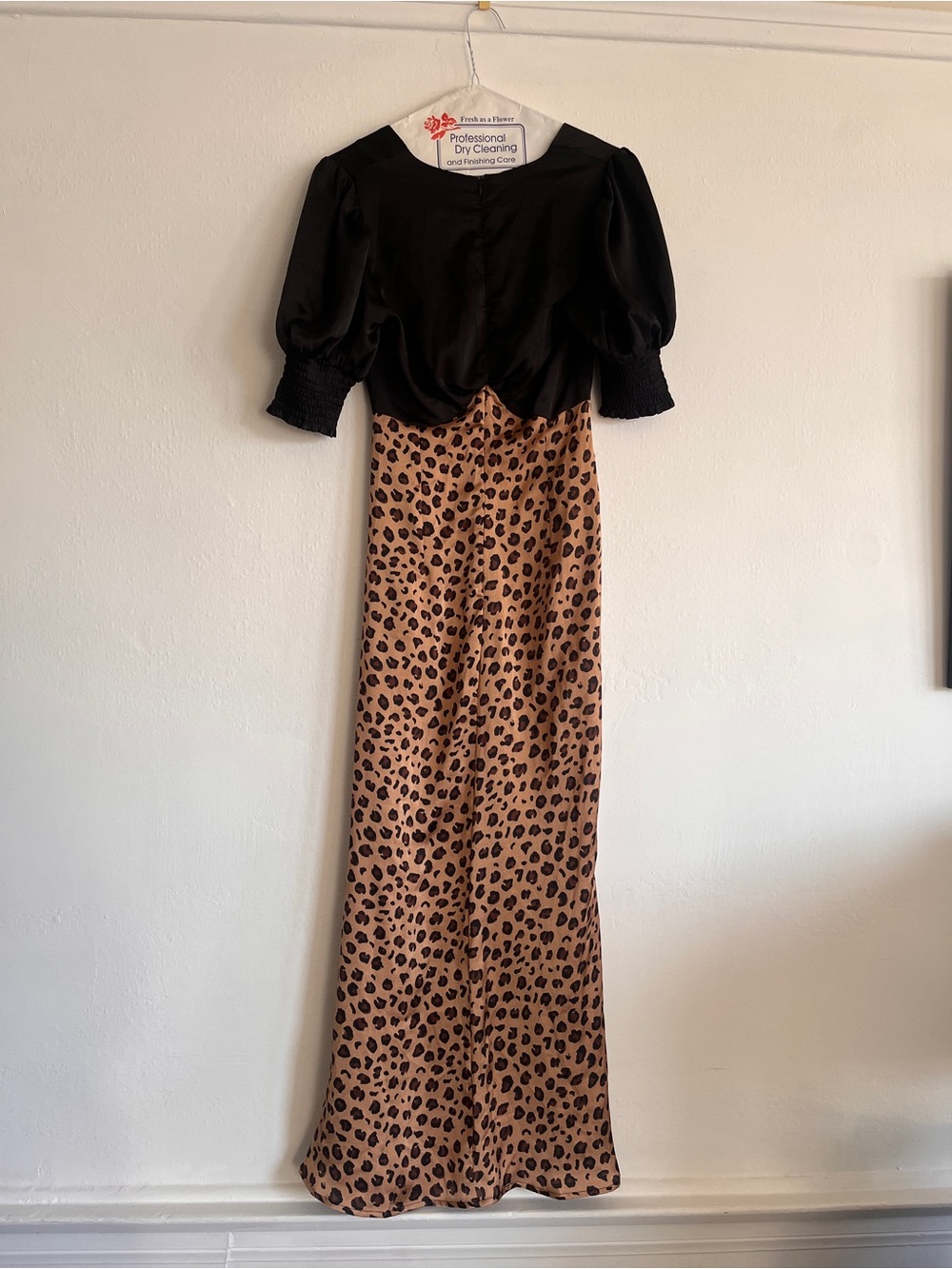 Never Fully Dressed Leopard Print Satin Slip Dress with Black Bodice - Picture 6 of 6
